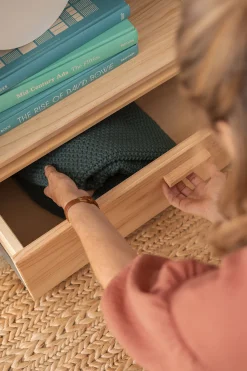 Muebles LUFE Estanterías Con Almacenaje|Estanterías Con Almacenaje^LIBE estantería baja con cajón 78x143