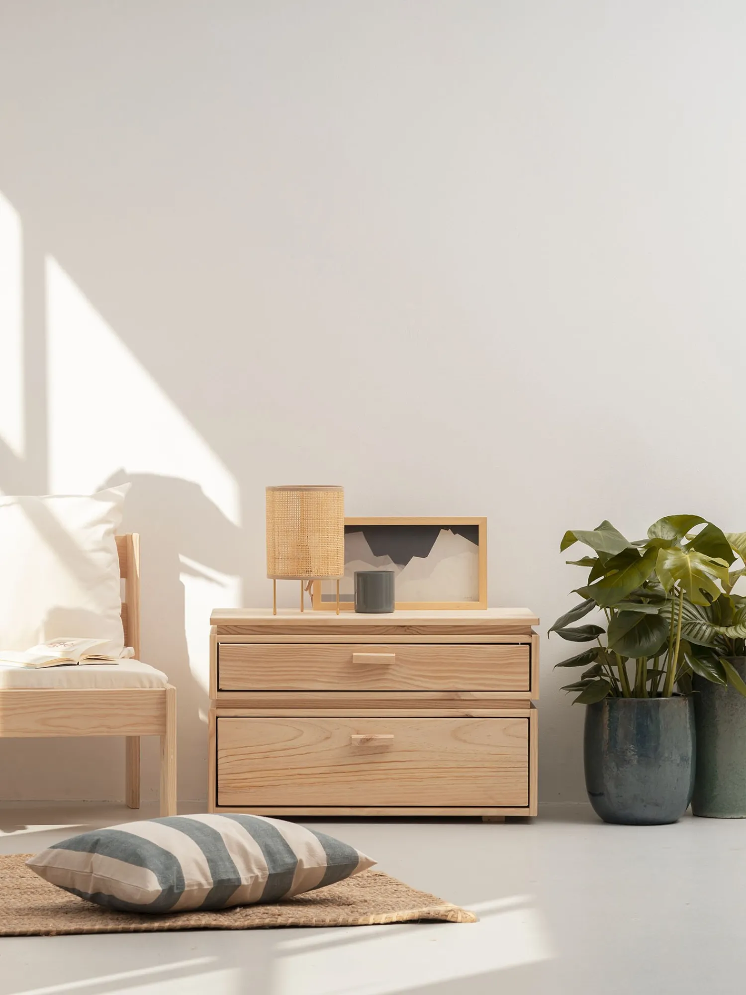 Muebles LUFE Mesitas De Noche|Mesitas De Noche^LIBE mesita de noche con 2 cajones 78x49