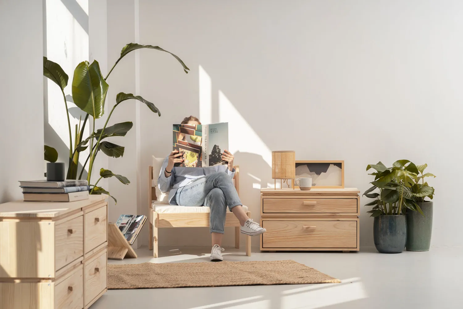 Muebles LUFE Mesitas De Noche|Mesitas De Noche^LIBE mesita de noche con 2 cajones 78x49