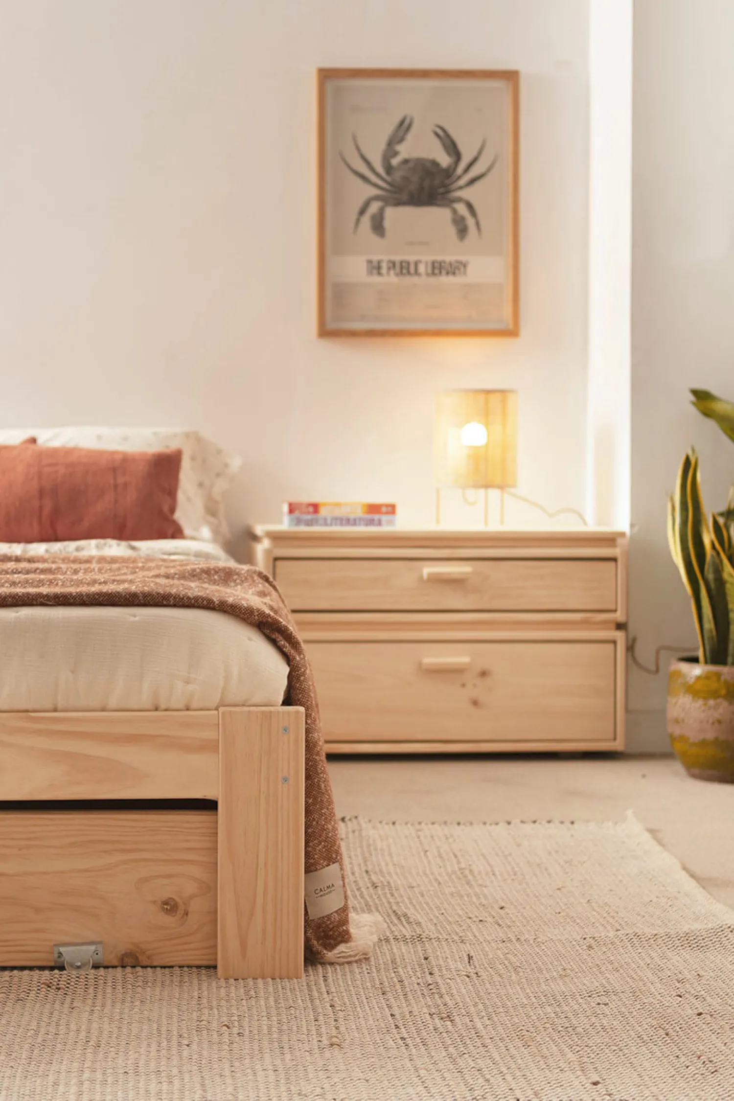 Muebles LUFE Mesitas De Noche|Mesitas De Noche^LIBE mesita de noche con 2 cajones 78x49