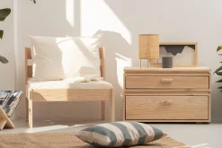 Muebles LUFE Mesitas De Noche|Mesitas De Noche^LIBE mesita de noche con 2 cajones 78x49