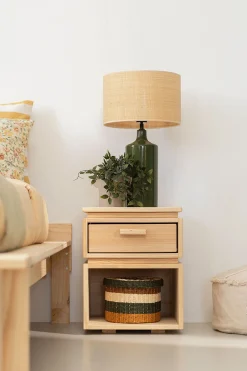 Muebles LUFE Mesitas De Noche|Mesitas De Noche^LIBE mesita de noche con cajón y hueco 39x49