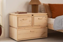 Muebles LUFE Mesitas De Noche|Mesitas De Noche^LIBE mesita de noche con 3 cajones 78x59