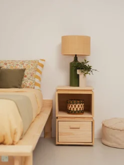 Muebles LUFE Mesitas De Noche|Mesitas De Noche^LIBE mesita de noche con hueco y cajón 39x59