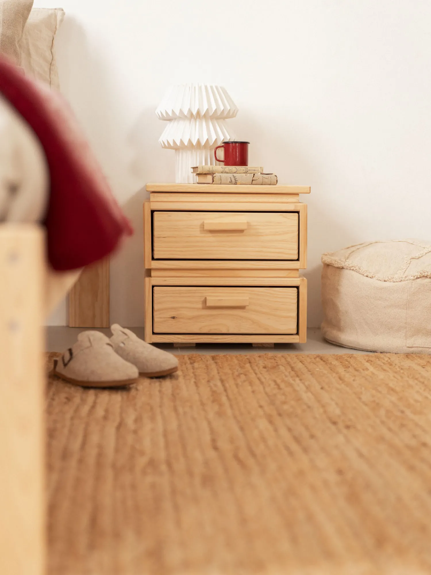 Muebles LUFE Mesitas De Noche|Mesitas De Noche^LIBE mesita de noche con 2 cajones 39x39