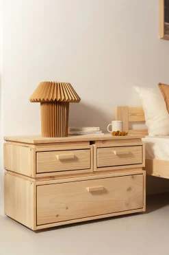 Muebles LUFE Mesitas De Noche|Mesitas De Noche^LIBE mesita de noche con 3 cajones 78x49