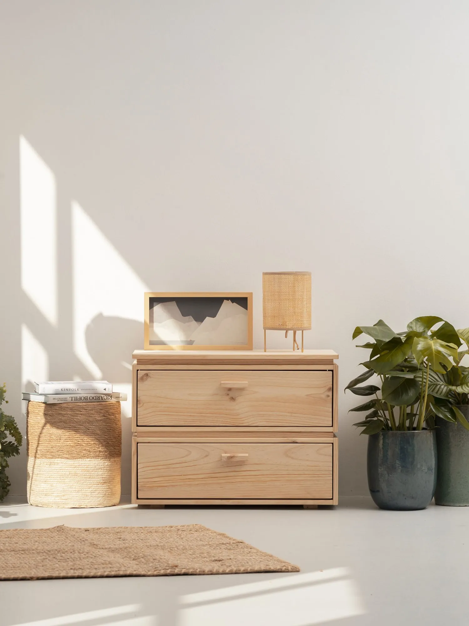 Muebles LUFE Mesitas De Noche|Mesitas De Noche^LIBE mesita de noche con 2 cajones 78x59