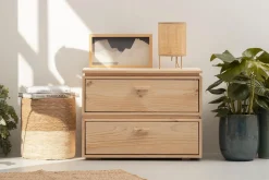 Muebles LUFE Mesitas De Noche|Mesitas De Noche^LIBE mesita de noche con 2 cajones 78x59