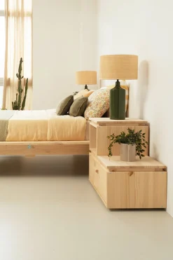 Muebles LUFE Mesitas De Noche|Mesitas De Noche^LIBE mesita de noche en escalera con hueco y cajón