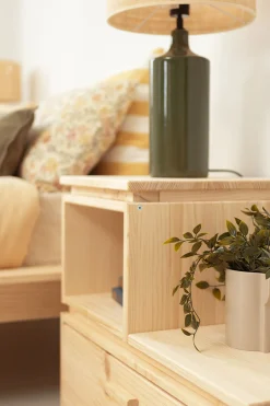 Muebles LUFE Mesitas De Noche|Mesitas De Noche^LIBE mesita de noche en escalera con hueco y cajón