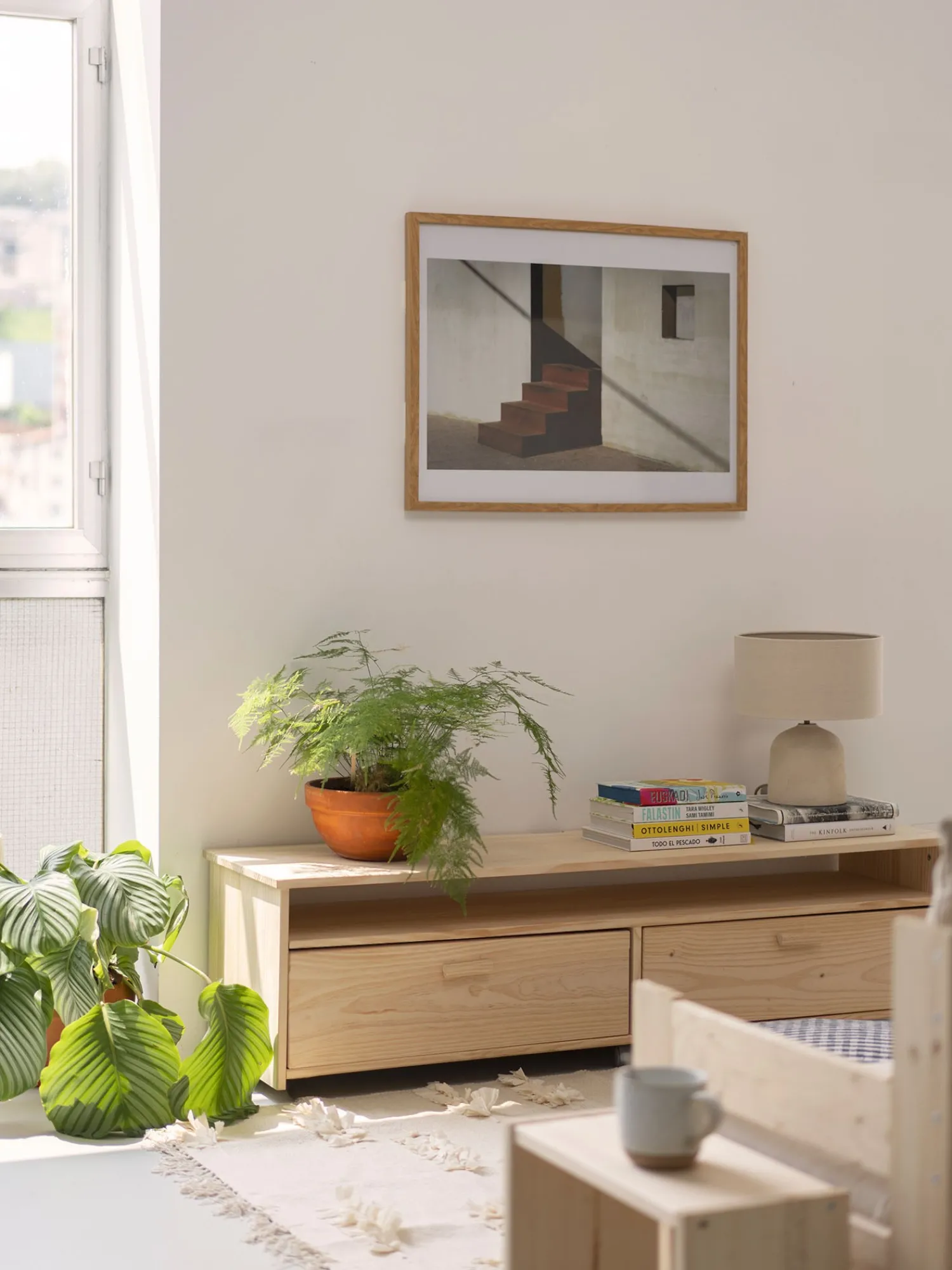 Muebles LUFE Muebles Tv^LIBE mueble TV con 2 cajones