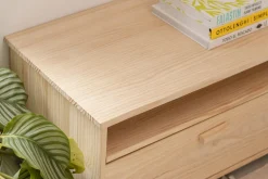 Muebles LUFE Muebles Tv^LIBE mueble TV con 2 cajones y ruedas