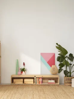 Muebles LUFE Muebles Tv^LIBE mueble TV con huecos 157x32