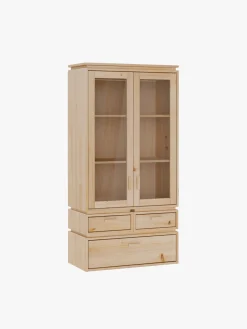 Muebles LUFE Vitrinas^LIBE vitrina con 3 cajones 78x161