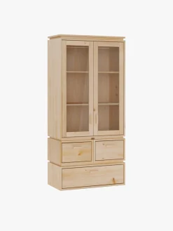 Muebles LUFE Vitrinas^LIBE vitrina con 3 cajones 78x171