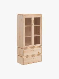 Muebles LUFE Vitrinas^LIBE vitrina con 2 cajones 78x171