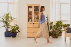 Muebles LUFE Vitrinas^LIBE vitrina con 4 cajones 78x198