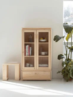 Muebles LUFE Vitrinas^LIBE vitrina con cajón 78x143