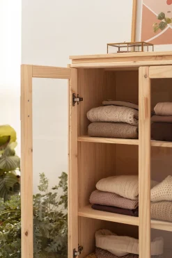 Muebles LUFE Vitrinas^LIBE vitrina con cajonera 117x115