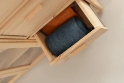 Muebles LUFE Vitrinas^LIBE vitrina con cajonera 117x115