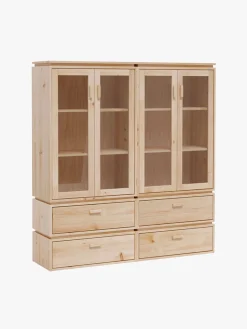 Muebles LUFE Vitrinas^LIBE vitrina doble con 4 cajones 157x171