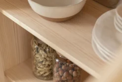 Muebles LUFE Vitrinas^LIBE vitrina doble con 2 cajones 157x143