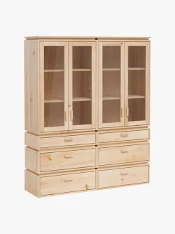 Muebles LUFE Vitrinas^LIBE vitrina doble con 6 cajones 157x188