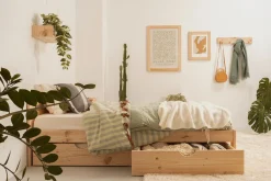 Muebles LUFE Camas Individuales Con Cajones|Camas 80^LORE cama individual 80 con 2 cajones