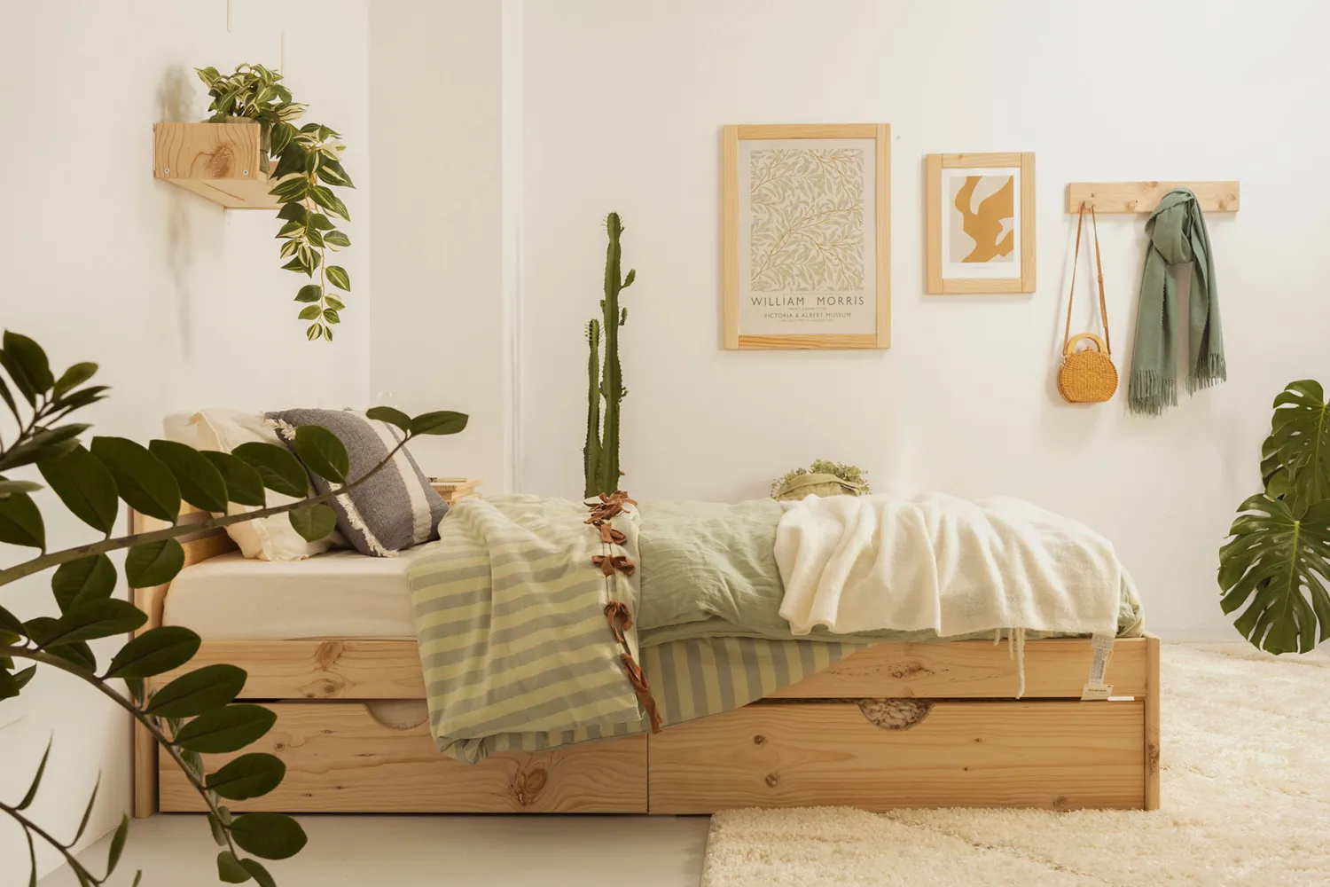 Muebles LUFE Camas Individuales Con Cajones|Camas 80^LORE cama individual 80 con 2 cajones