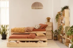 Muebles LUFE Camas Nido^LORE cama nido 90 compacta con 1 cajón