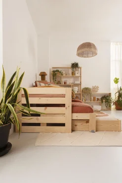 Muebles LUFE Camas Nido^LORE cama nido 90 compacta con 1 cajón