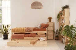 Muebles LUFE Camas Nido^LORE cama nido compacta 90 triple