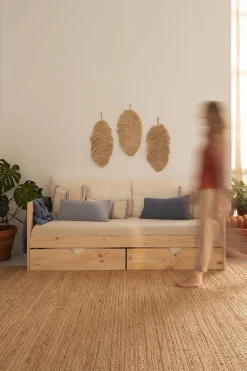 Muebles LUFE Divanes|Divanes^LORE diván 90 con colchón, respaldo y 2 cajones