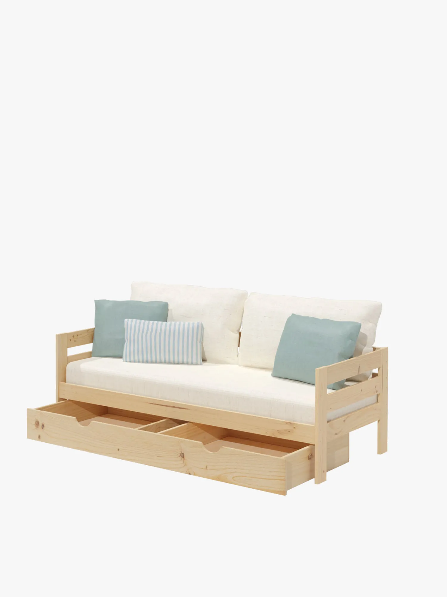 Muebles LUFE Divanes|Divanes^LORE diván 90 con colchón, respaldo y 1 cajón