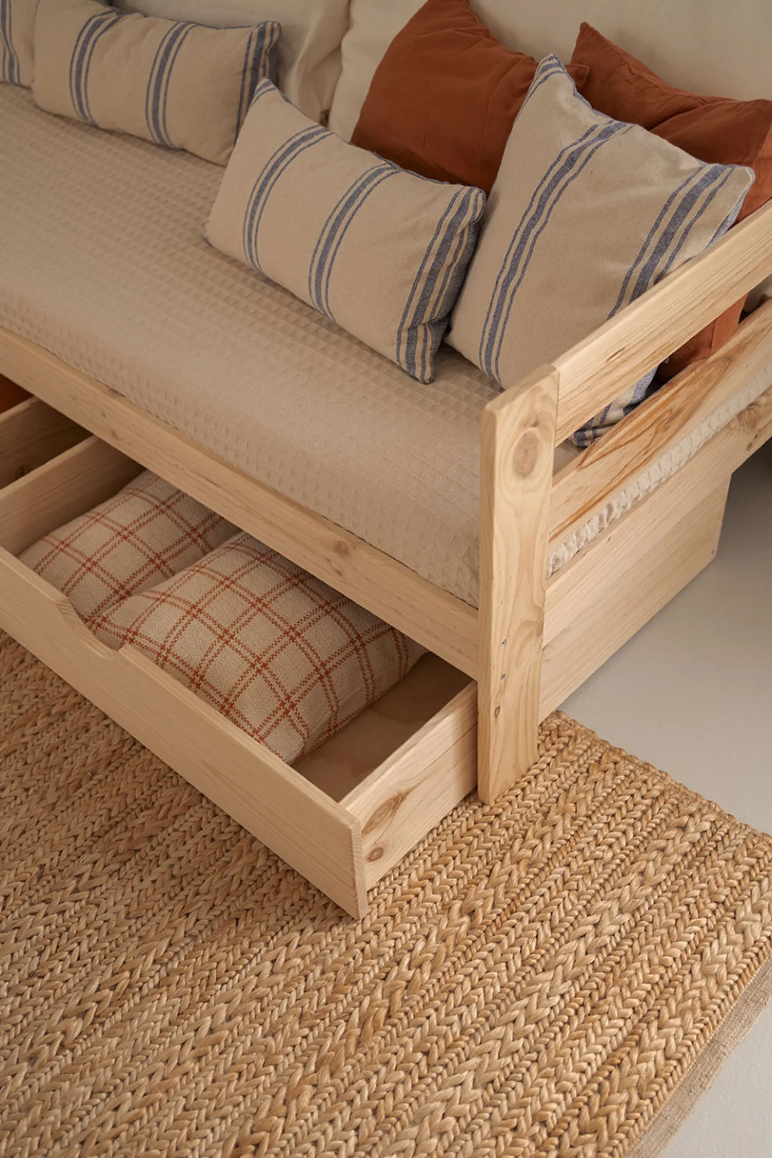 Muebles LUFE Divanes|Divanes^LORE diván 90 con colchón, respaldo y 1 cajón