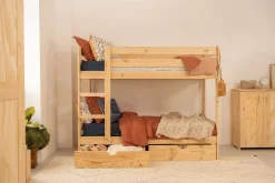 Muebles LUFE Literas Infantiles Y Adultos^LORE litera 80 con 2 cajones