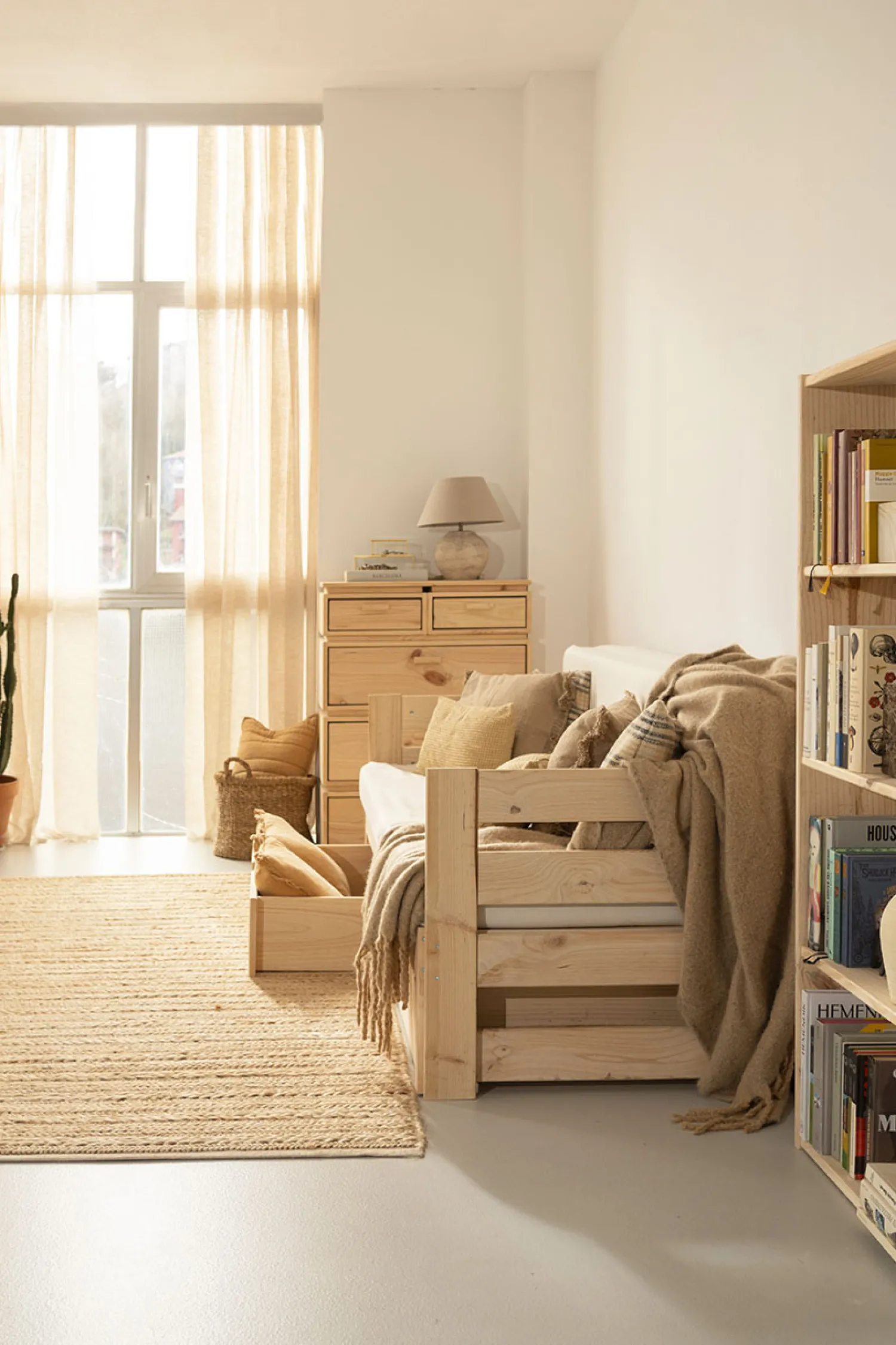 Muebles LUFE Divanes|Divanes^LORE sofá cama con cajones