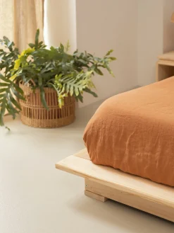 Muebles LUFE Camas De Suelo Y Tatamis|Camas 140^LUR cama tatami con cabecero de pared 140