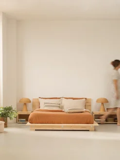 Muebles LUFE Camas De Suelo Y Tatamis|Camas 160^LUR cama tatami con cabecero de pared 160