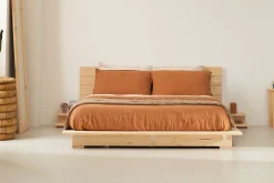 Muebles LUFE Camas De Suelo Y Tatamis|Camas 150^LUR cama tatami con mesitas y cabecero de pared 160