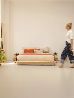 Muebles LUFE Camas De Suelo Y Tatamis|Camas 140^LUR cama tatami con mesitas 140