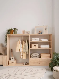 Muebles LUFE Armarios Y Alacenas^MONTESSORI armario infantil abierto con cajón