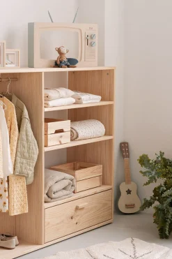 Muebles LUFE Armarios Y Alacenas^MONTESSORI armario infantil abierto con cajón