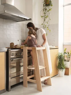 Muebles LUFE Bancos Y Taburetes^MONTESSORI torre de aprendizaje