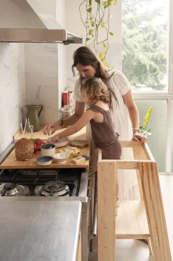 Muebles LUFE Bancos Y Taburetes^MONTESSORI torre de aprendizaje