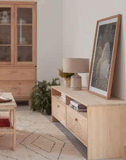 Muebles LUFE Muebles Tv^NINAO mueble TV con 2 cajones