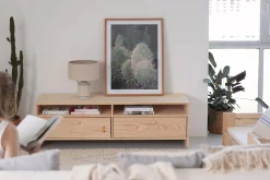 Muebles LUFE Muebles Tv^NINAO mueble TV con 2 cajones