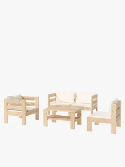 Muebles LUFE Conjuntos De Exterior^OREKA conjunto sofá modular con mesa para exterior