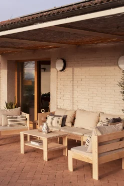 Muebles LUFE Conjuntos De Exterior^OREKA conjunto sofá modular 3 plazas para exterior