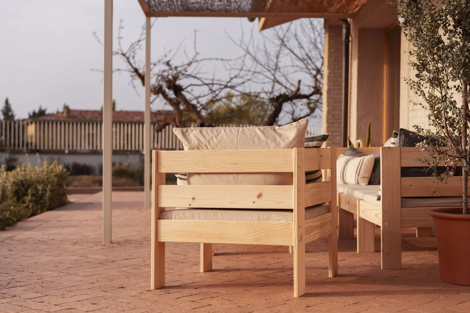 Muebles LUFE Sillones Y Puffs Para Exterior^OREKA sillón modular con brazo derecho para exterior